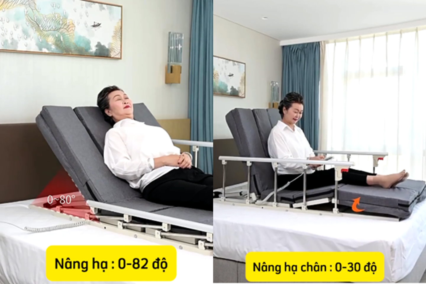 Giường trợ lực nâng đầu và chân tự động OROMI XSJ-I